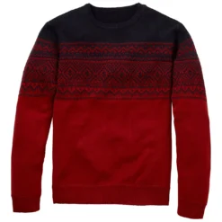 Navy Panelled Fairisle Sweater