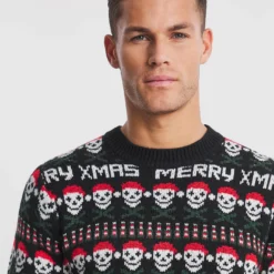 Christmas Fairisle Skull Jumper -Yankee Candle Sales Shop v08qa755728w