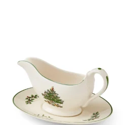 Spode Christmas Tree Gravy Boat & Stand -Yankee Candle Sales Shop x01uh084852s