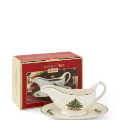 Spode Christmas Tree Gravy Boat & Stand -Yankee Candle Sales Shop x01uh084855s