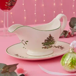 Spode Christmas Tree Gravy Boat & Stand -Yankee Candle Sales Shop x01uh084856s