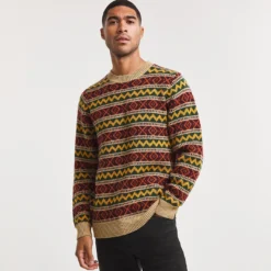 Tan Fairisle Jumper