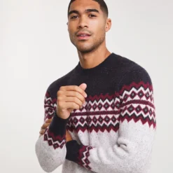 Navy Red Fairisle Jumper -Yankee Candle Sales Shop x08al421761w