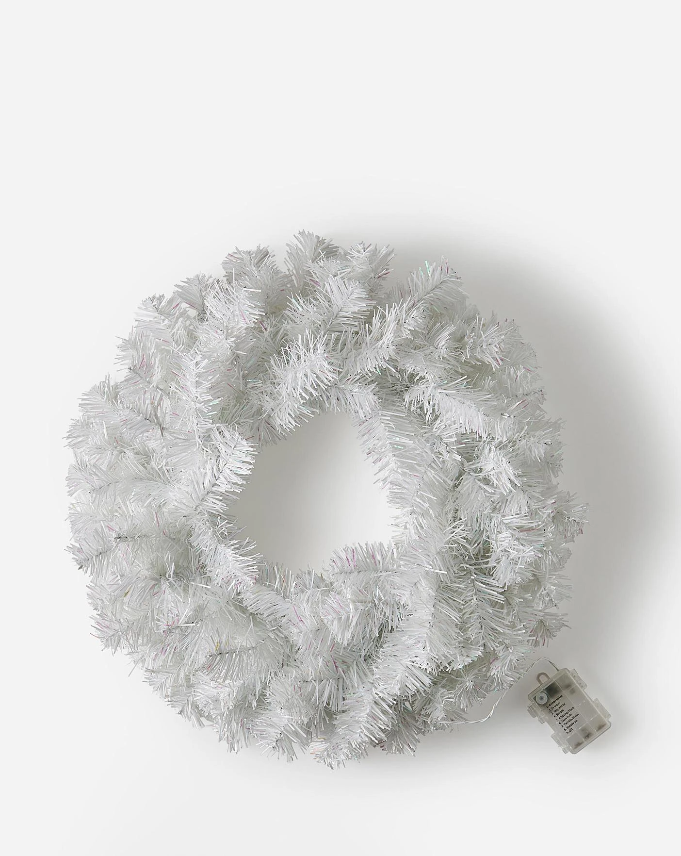 Montana White Pre-Lit Wreath 4 Montana White Pre-Lit Wreath - Image 2