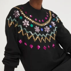 Sequin Novelty Fairisle Jumper -Yankee Candle Sales Shop z01jc786706w