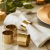 Brass Hammered Set Of 4 Napkin Rings -Yankee Candle Sales Shop z01lp866500s