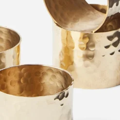 Brass Hammered Set Of 4 Napkin Rings -Yankee Candle Sales Shop z01lp866502s