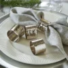 Silver Hammered Set Of 4 Napkin Rings -Yankee Candle Sales Shop z01lp879501s