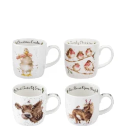 Wrendale Set Of 4 Christmas Mugs -Yankee Candle Sales Shop z01lx907506s