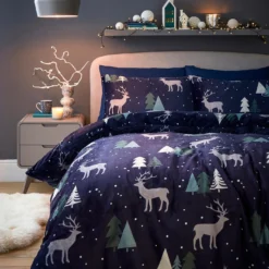 Cosy Stag Fleece Duvet Set